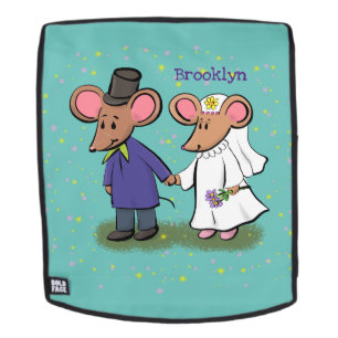 Mochila Ilustracion de personalizado de pareja de ratones