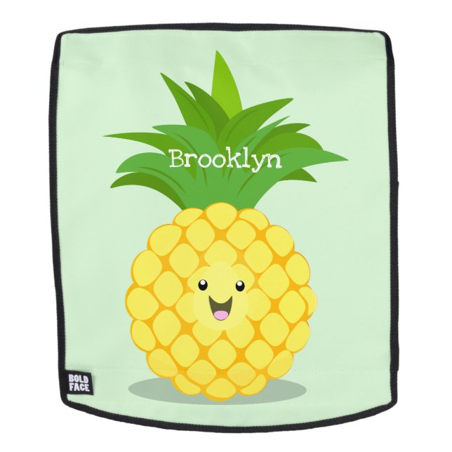 Mochila Ilustracion de personalizado de piña cuta (Cara extraíble)