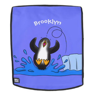 Mochila Ilustracion de personalizado de pingüino puenteado