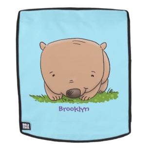 Mochila Ilustracion de personalizado de wombat para bebé l