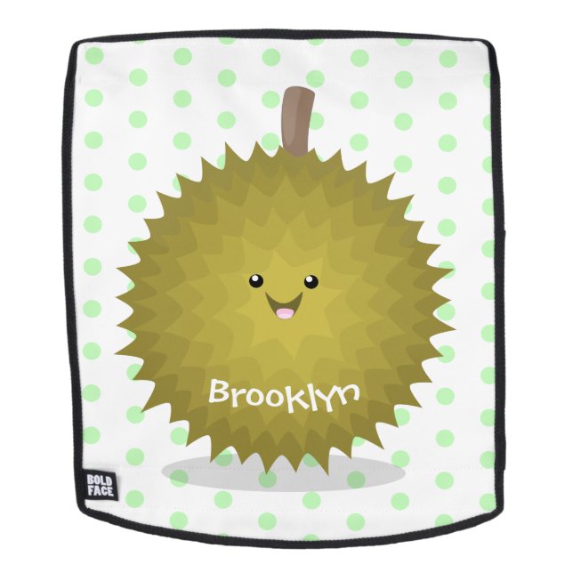Mochila Ilustracion feliz personalizado duriano (Cara extraíble)
