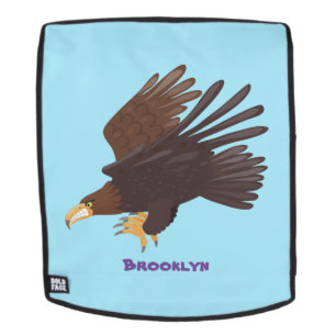 Mochila Ilustracion personalizado de águila dorada diverti