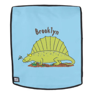Mochila Ilustracion personalizado de dimetrodon verde lind