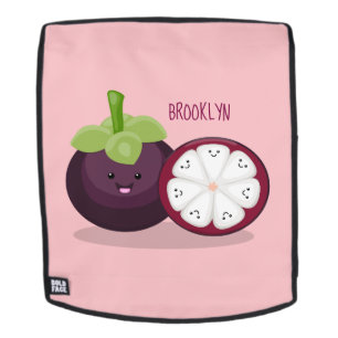 Mochila Ilustracion personalizado de mangostino morado