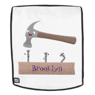 Mochila Ilustracion personalizado de martillo y clavos lin