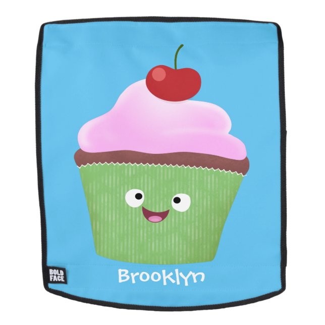 Mochila Ilustracion personalizado de quequitos alegres (Cara extraíble)