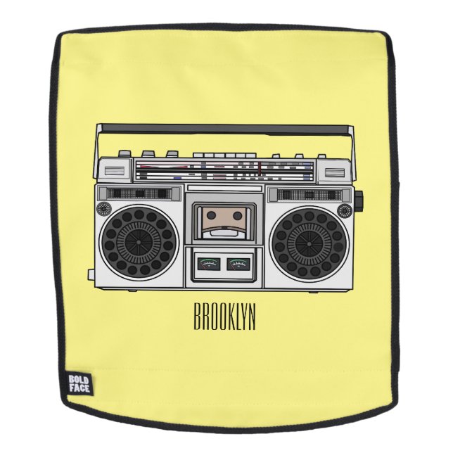 Mochila Ilustracion personalizado de radio (Cara extraíble)