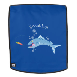 Mochila Ilustracion personalizado pescador hambriento de b