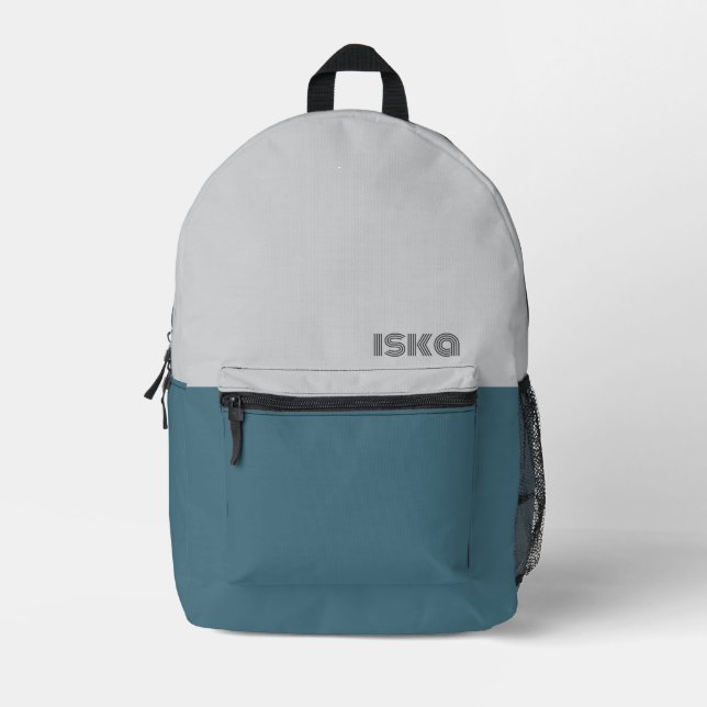 Mochila impresa (Anverso)