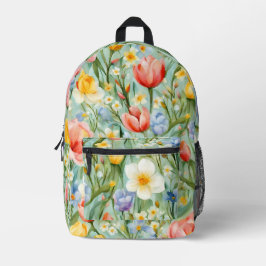 Mochila Impresa С campo floral de primavera lleno de color. Pintur