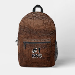 Mochila Impresa #1 Bro de cuero