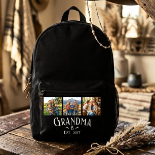 Mochila Impresa 3 Fotos Abuela Est Año Nombre Personalizado Número