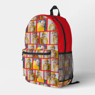 Mochila Impresa 4 plantilla de Collage de fotos crea tu propia div