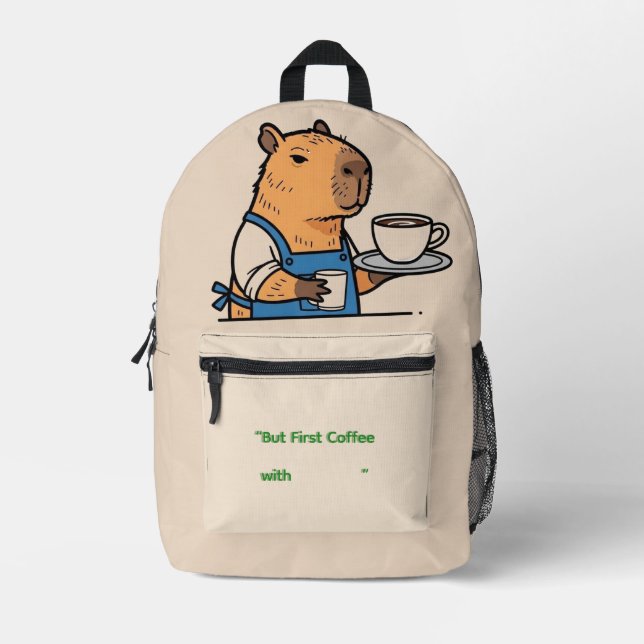 Mochila Impresa 5. Cozy Vibes Capybara Bag (Anverso)