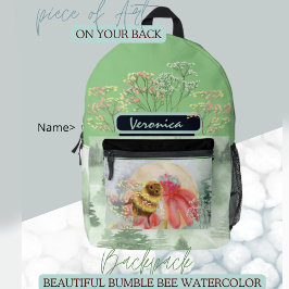Mochila Impresa Abeja Bumblebee Adorable 