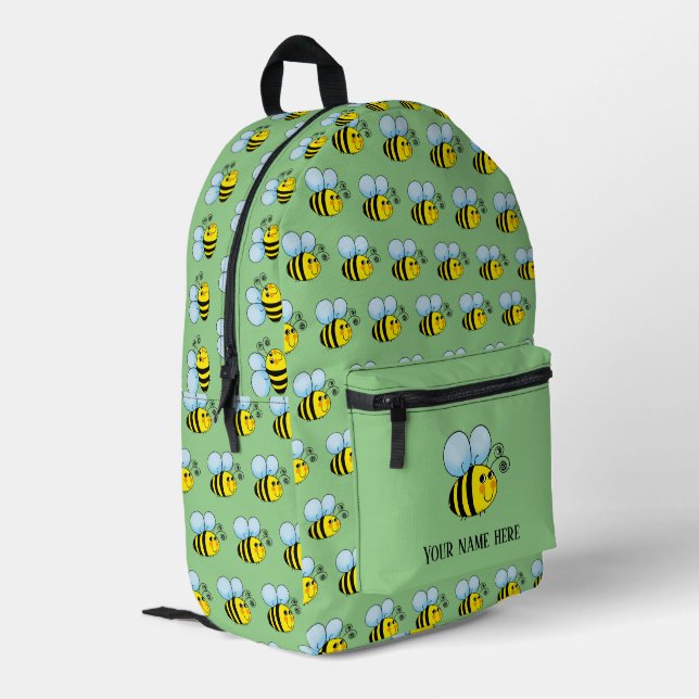 Mochila Impresa abeja linda (nombre) (Esquina izquierda trasera)
