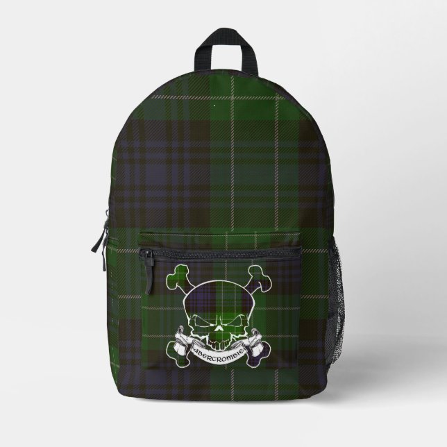 Mochila Impresa Abercrombie Clan Tartan Skull (Anverso)