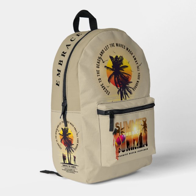 Mochila Impresa Abordar el verano | (Esquina izquierda trasera)