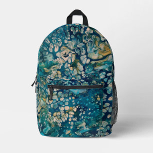 Mochila Impresa Abstracción subacuática Fantasía