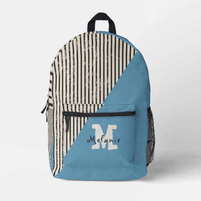 Mochila Impresa Abstract  aesthetic minimal trendy Monogram  (Anverso)