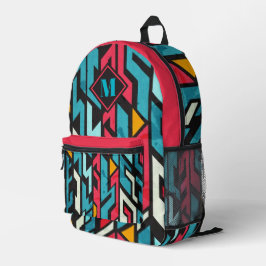 Mochila Impresa Abstract graffiti pattern urban street art print