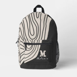 Mochila Impresa Abstract minimal art retro vintage Monogram