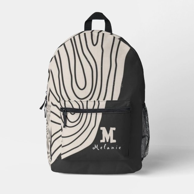 Mochila Impresa Abstract minimal art retro vintage  Monogram  (Anverso)
