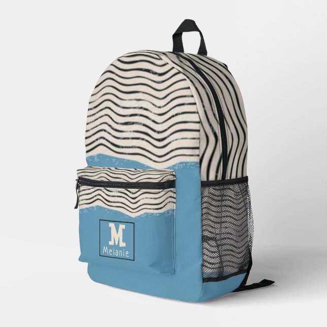 Mochila Impresa Abstract minimalist artistic lines Monogram (Esquina derecha trasera )