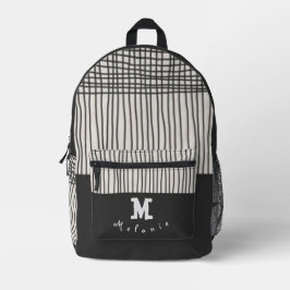 Mochila Impresa Abstract modern art minimal Monogram retro