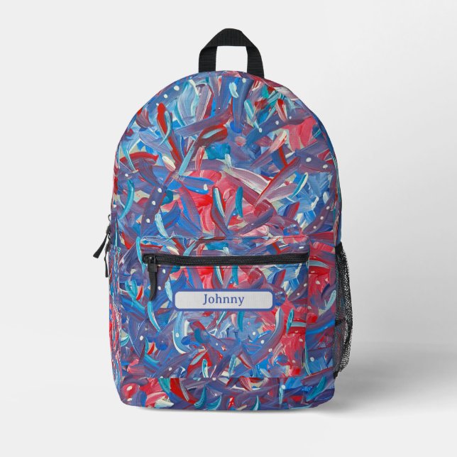 Mochila impresa abstracta de Firecracker (Anverso)