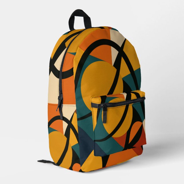 Mochila Impresa Abstracto Africano  (Esquina izquierda trasera)