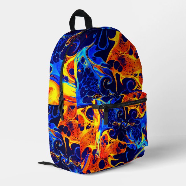 Mochila Impresa abstracto colorido ondulado   (Esquina izquierda trasera)