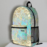 Mochila Impresa abstracto de purpurina chunky chunky falso<br><div class="desc">mochila de fondo inspirada en opal purpurina</div>