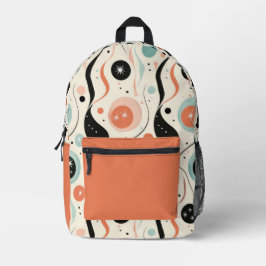 Mochila Impresa Abstracto Retro 