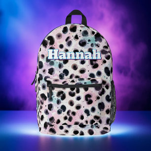 Mochila Impresa Abstrato acuarela Personalizado de punto negro ros