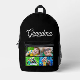 Mochila Impresa Abuela Establecido Script Negro 3 Foto