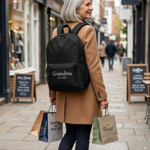 Mochila Impresa Abuela Estableció Nuevo Regalo para Abuela