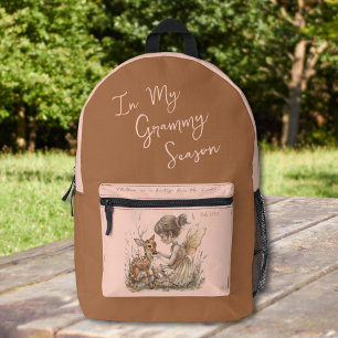 Mochila Impresa Abuela Personalizada Nombre Inspirador Bosque