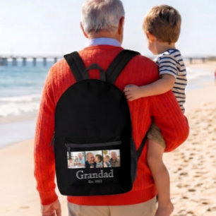 Mochila Impresa Abuelo Est. Blanco Texto Negrita Minimalista 3 Fot