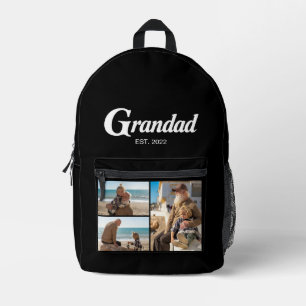 Mochila Impresa Abuelo Establecido Negro Negrita 3 Foto