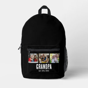 Mochila Impresa Abuelo Estableció guión grunge Negro 3 Foto
