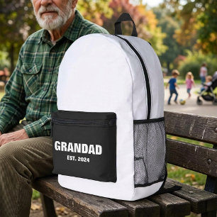 Mochila Impresa Abuelo Estableció Tipografía Moderna y Negrita