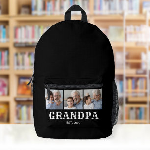 Mochila Impresa Abuelo Estableció Tipografía Negra Negrita 3 Foto