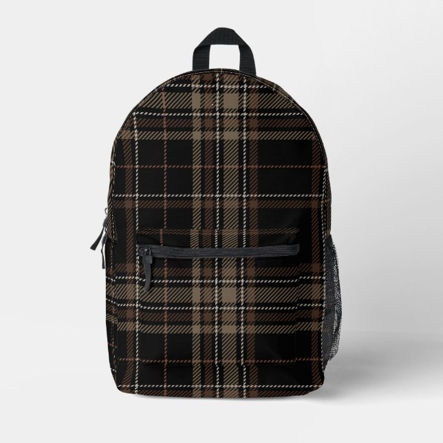 Mochila Impresa Academia Black Plaid (Anverso)
