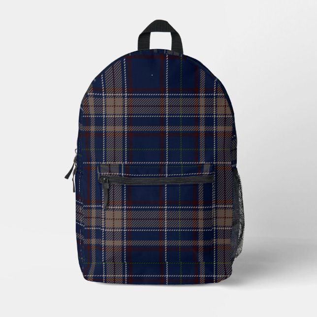 Mochila Impresa Academia Navy Blue Plaid (Anverso)
