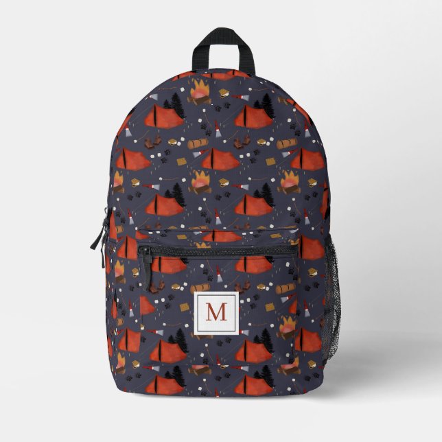 Mochila Impresa Acampada al aire libre de verano en Camping (Anverso)
