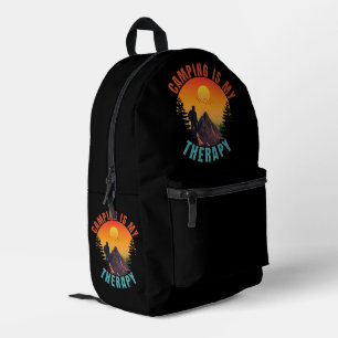 Mochila Impresa Acampar es mi regalo de vacaciones al aire libre t