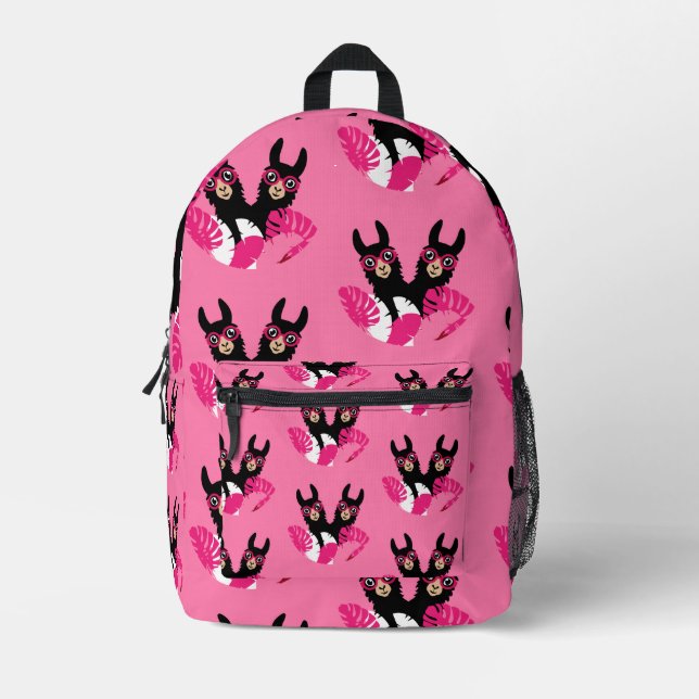Mochila Impresa Accesorios de la flema llamada alpaca (Anverso)