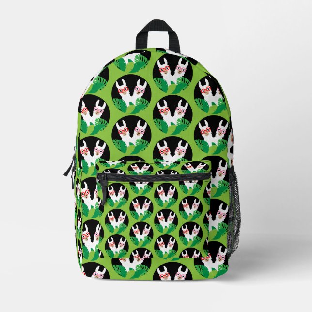 Mochila Impresa Accesorios de la flema llamada alpaca (Anverso)