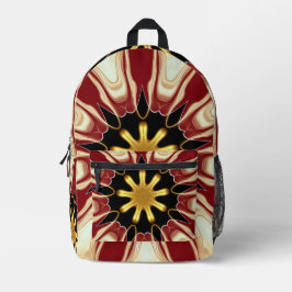 Mochila Impresa Achempong: Starburst  | Deep Crimson & Gold Luxury